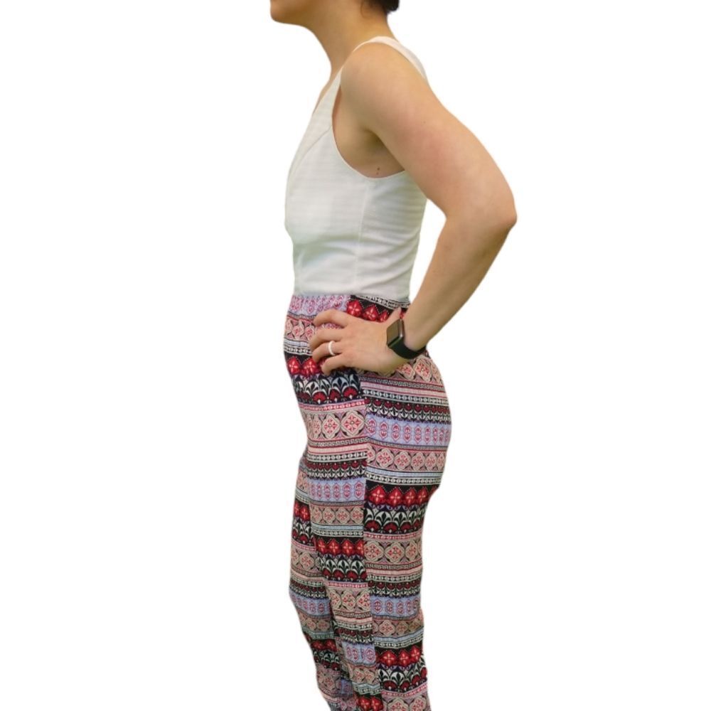 Stoosh Jumpsuit Sleeveless Solid White Top Multicolored Printed Bottom Size Lg - Picture 3 of 6